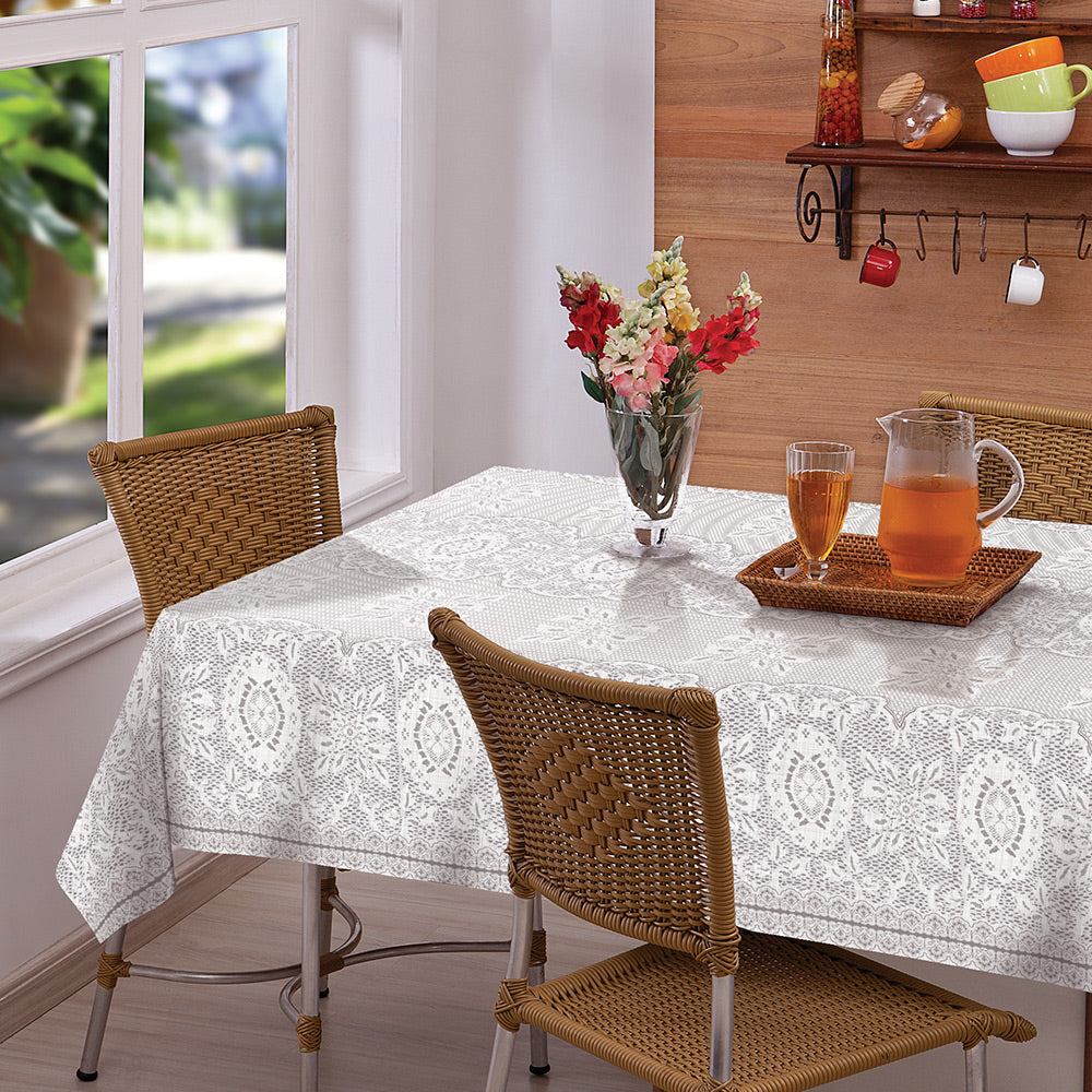 Toalha plástico de mesa térmica - Renda artesanal