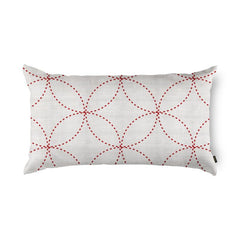 Capa Almofada Silk Home  Geométrico Vermelho 28x48cm 300227